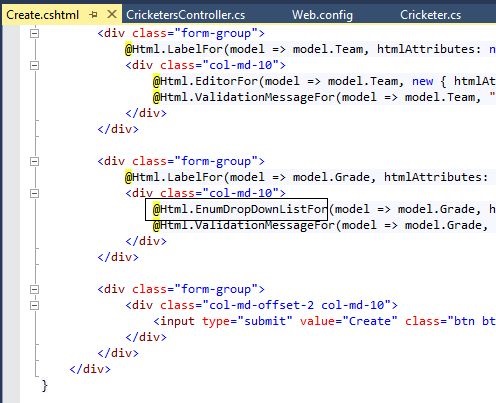 Enum Support in MVC View